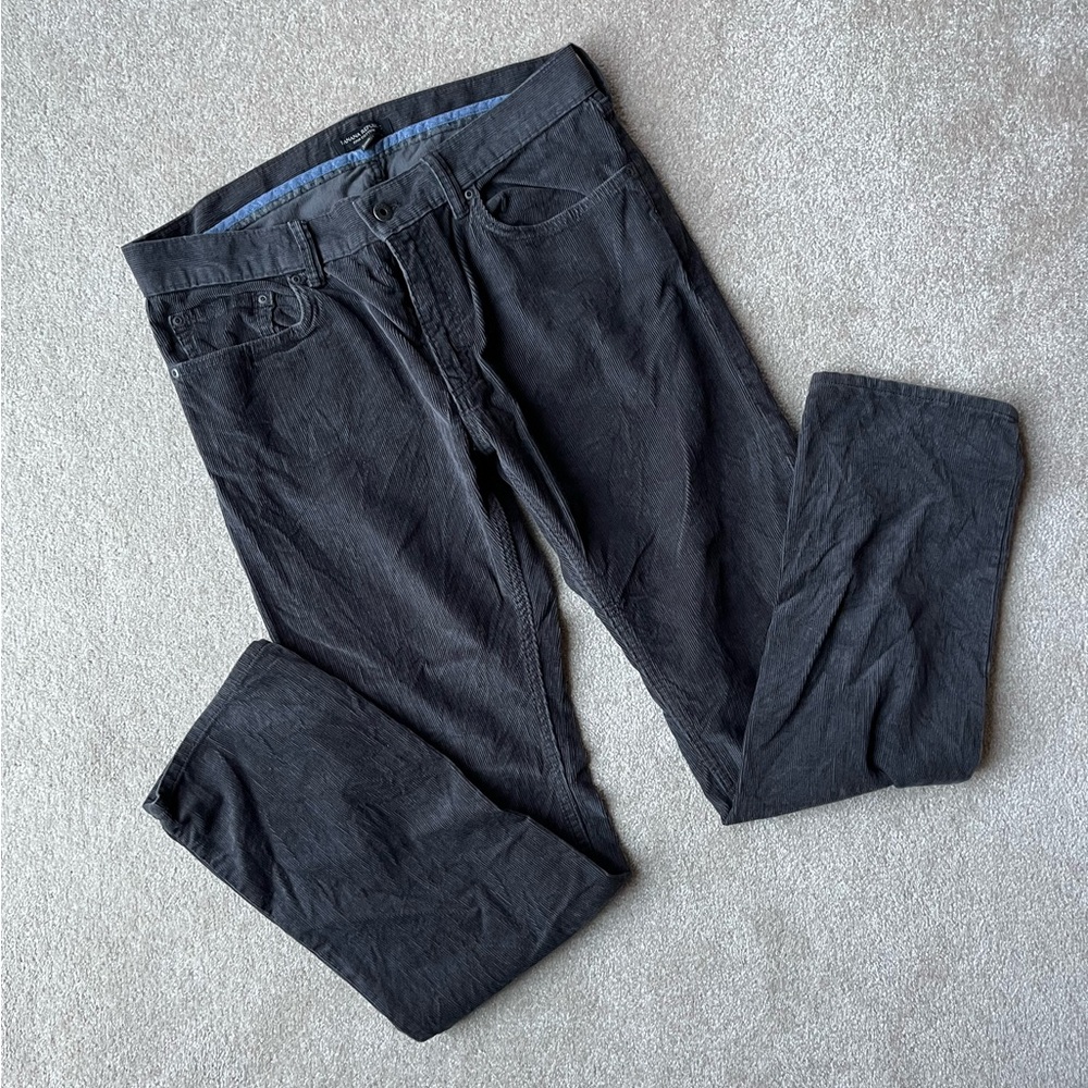 Banana Republic Men’s Pima Cotton Charcoal Gray Corduroy Pants Size 33x32